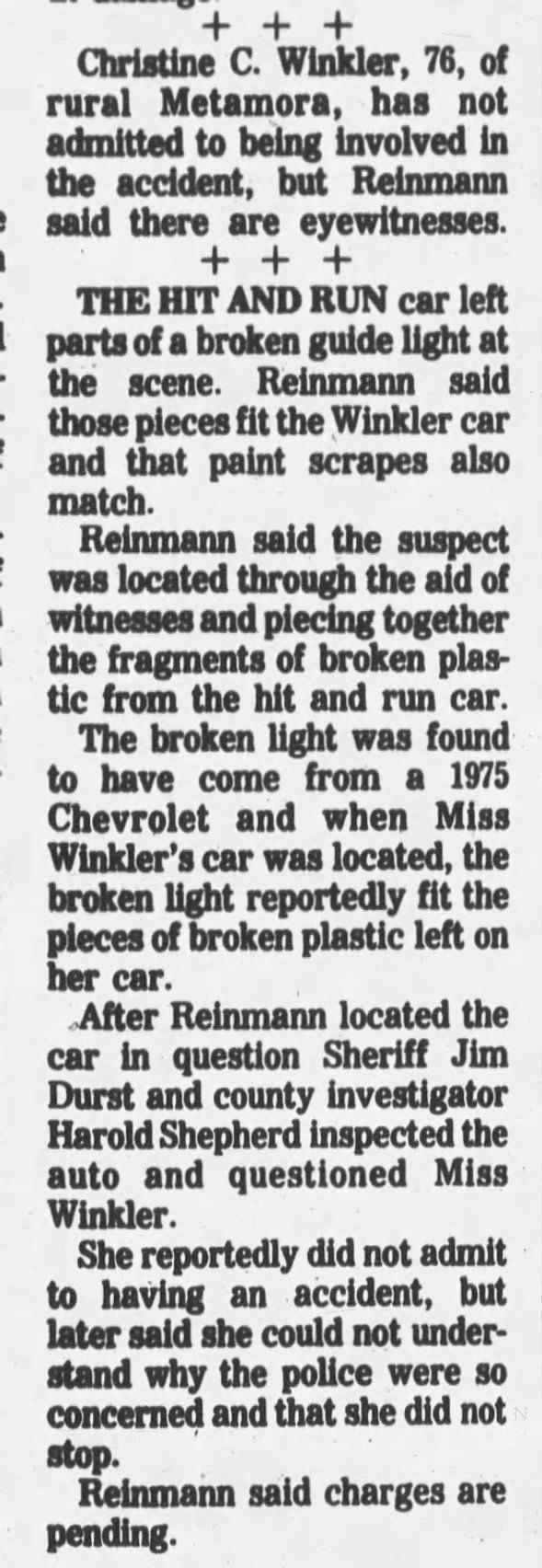 Clipping from Woodford County Journal